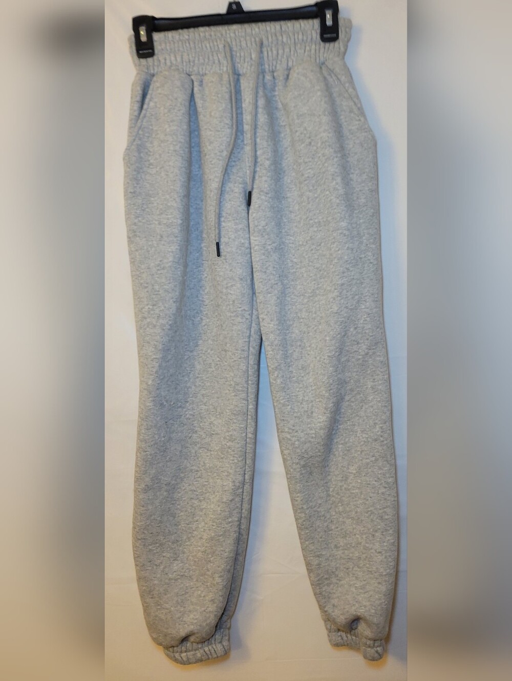 Free Haven, Heather Gray Elastic Waist Jogger Sweatpants